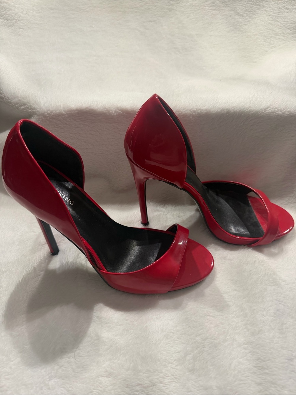 Call It Spring Red Patent D’Orsay Heels size 8.5